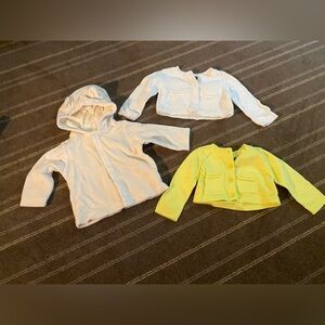 Baby Cardigan Set - White and Yellow